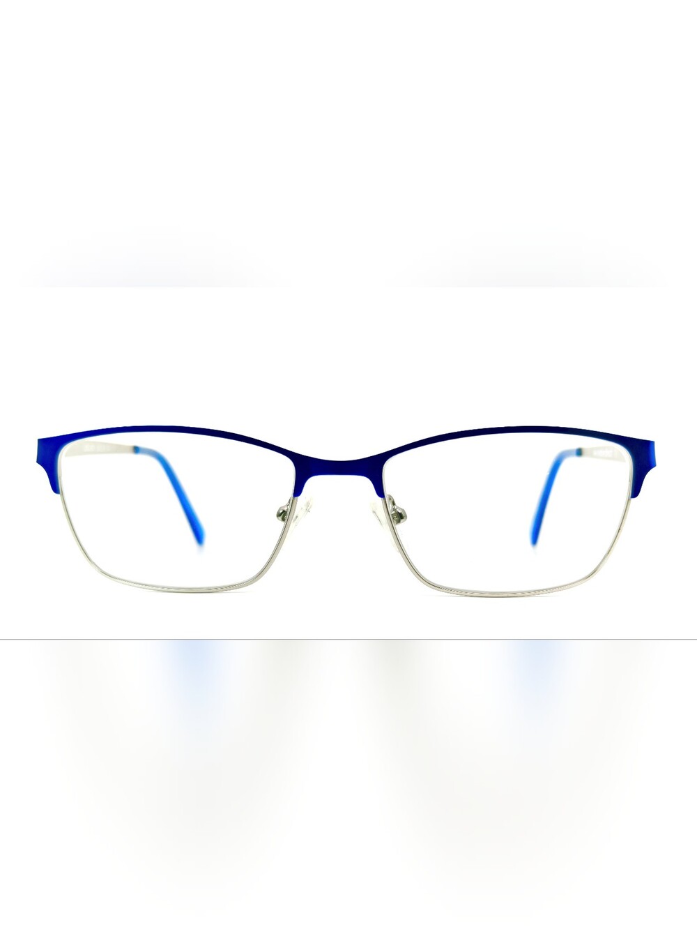 Cascade. Metallic Blue Women’s Eyeglasses. Full Metal.
